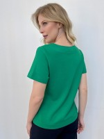 Blusa Alda Malha Levemente encorpada verde bandeira