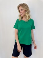 Blusa Alda Malha Levemente encorpada verde bandeira