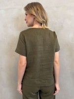 BLUSA LINHO CAMILA verde militar