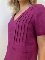 BLUSA dANIELA em LINHO FÚCSIA