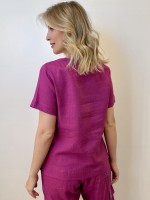 BLUSA dANIELA em LINHO FÚCSIA