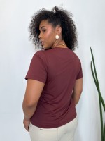 BLUSA ana maria fluity marsala
