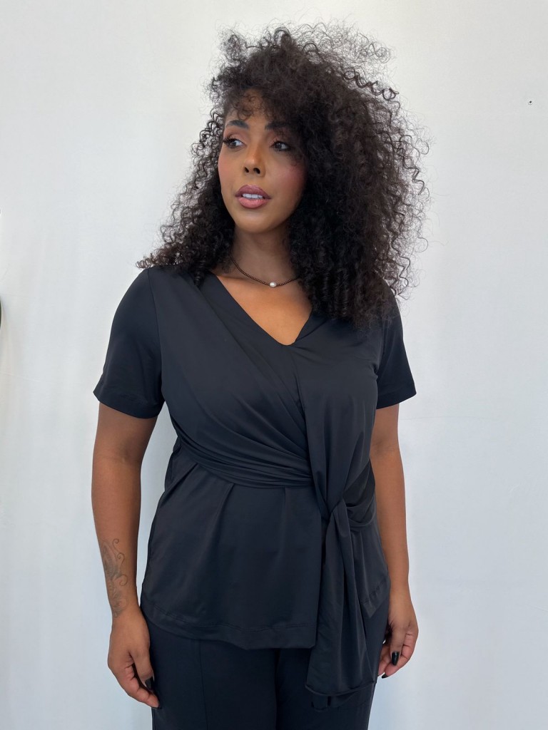 BLUSA ana maria fluity preta