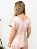 Blusa Renata em cetim rosa
