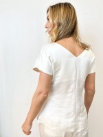 Blusa Renata em cetim off-white