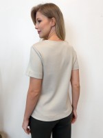 Blusa LORENA malha levemente encorpada GELO