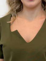 BLUSA VALENTINA malha encorpada VERDE MILITAR