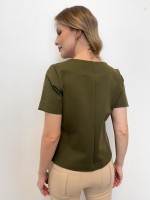 BLUSA VALENTINA malha encorpada VERDE MILITAR