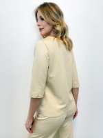 BLUSA DILMA malha levemente encorpada creme