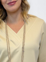 BLUSA DILMA malha levemente encorpada creme