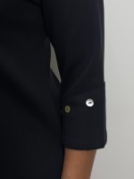 BLUSA JANAÍNA malha levemente encorpada PRETA