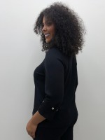 BLUSA JANAÍNA malha levemente encorpada PRETA