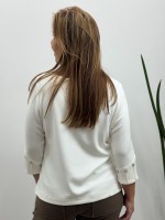 BLUSA JANAÍNA malha levemente encorpada OFF-WHITE