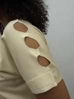 BLUSA Luana malha levemente encorpada amarelo manteiga