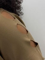 BLUSA luanA malha levemente encorpada verde oliva