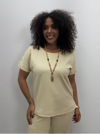 BLUSA luanA malha levemente encorpada creme