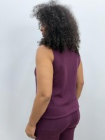 BLUSA Sheila malha levemente encorpada marsala