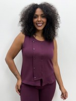 BLUSA Sheila malha levemente encorpada marsala
