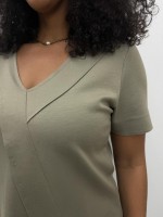 BLUSA CELIna malha levemente encorpada VERDE OLIVA