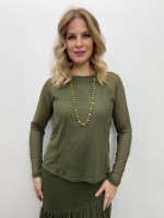 BLUSA MARI EM TULE VERDE