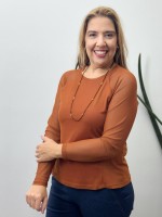 BLUSA MARI EM TULE FERRUGEM