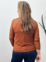 BLUSA MARI EM TULE FERRUGEM