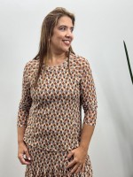 BLUSA MARI EM TULE MOSAICO AZUL BEBÊ