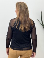 BLUSA MARI EM TULE PRETA