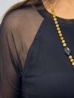 BLUSA MARI EM TULE PRETA