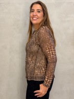 BLUSA MARI EM TULE AREIA