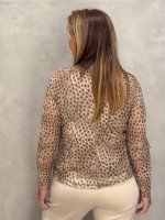 BLUSA MARI EM TULE ESTAMPADA