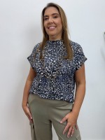 BLUSA fluity irani azul onça