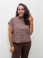BLUSA fluity irani poázinho marrom