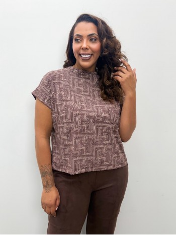 BLUSA fluity irani poázinho marrom