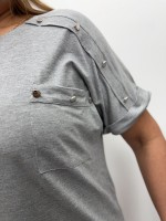 blusa domi cinza