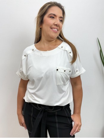 blusa domi off-white