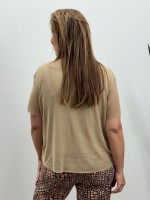 BLUSA RAFAELA EM TULE AREIA