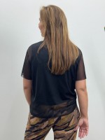 BLUSA RAFAELA EM TULE PRETA