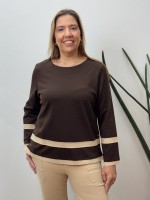 BLUSA SILVANA Marrom café
