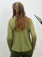BLUSA rosa manga longa EM TULE verde