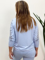 BLUSA FEFÊ FLUITY C/ TULE AZUL BEBÊ