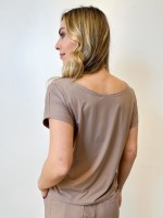 BLUSA fluity decote canoa cappuccino