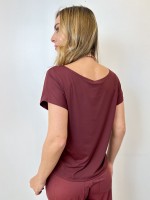 BLUSA fluity decote canoa marsala