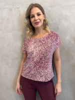 BLUSA fluity decote canoa estampada