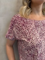 BLUSA fluity decote canoa estampada