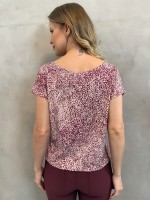 BLUSA fluity decote canoa estampada
