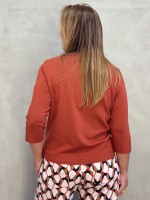 BLUSA bel malha levemente encorpada terracota