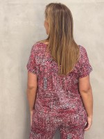BLUSA fluity decote canoa estampada
