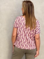 BLUSA fluity decote canoa estampada