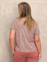 BLUSA fluity decote canoa estampada